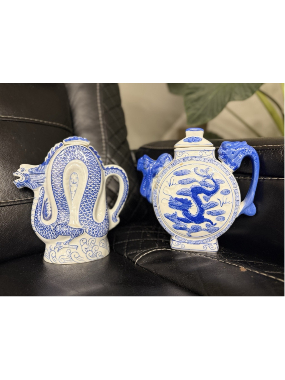 VTG Teapot Chanise Porcelain Blue White Set